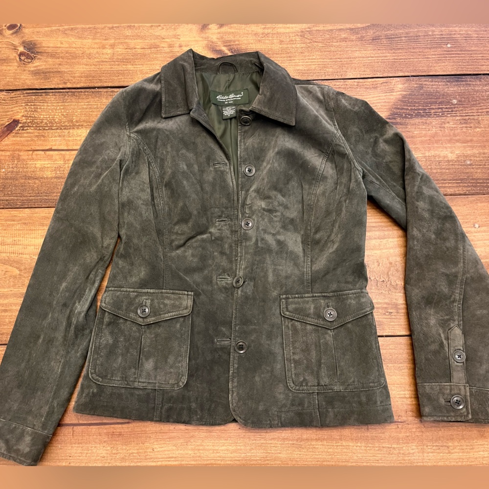 Eddie Bauer Vintage Green Suede jacket